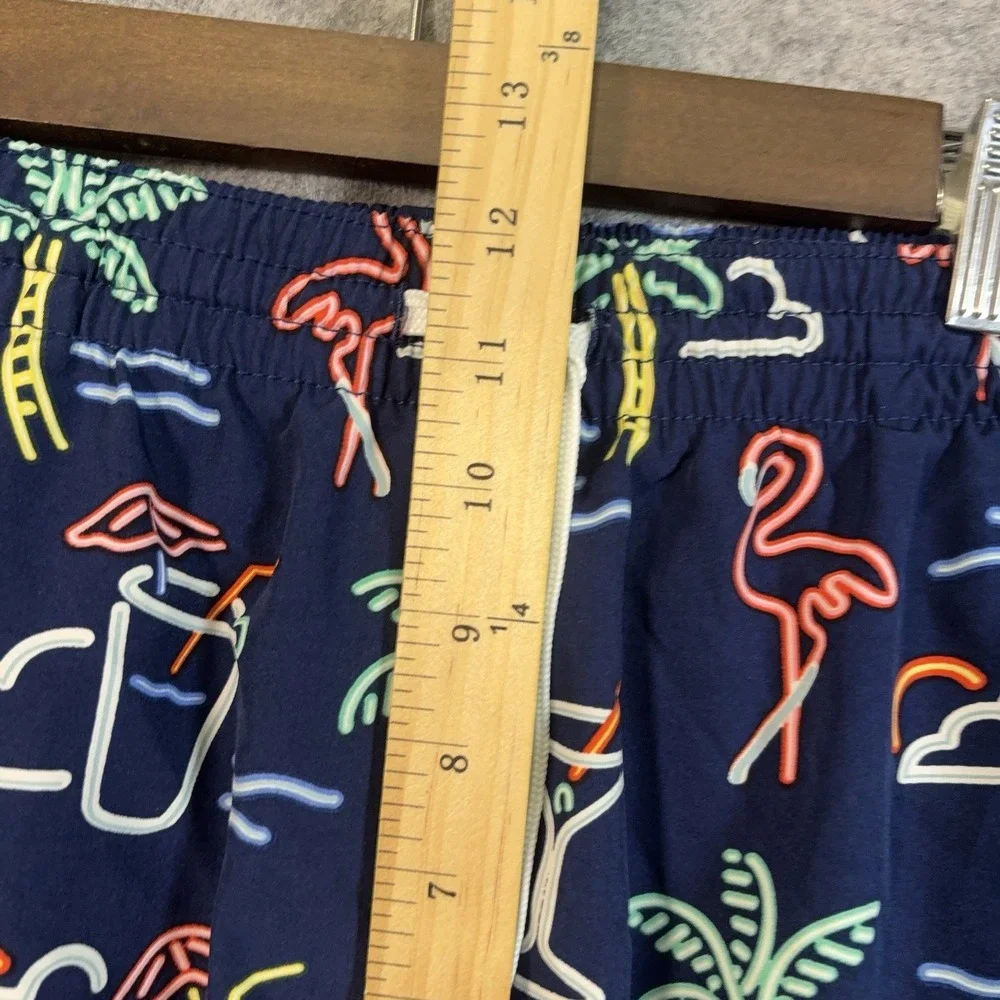 Chubbies Swim Trunks Mens XL Blue Neon Lights Mesh Lined Pockets 7